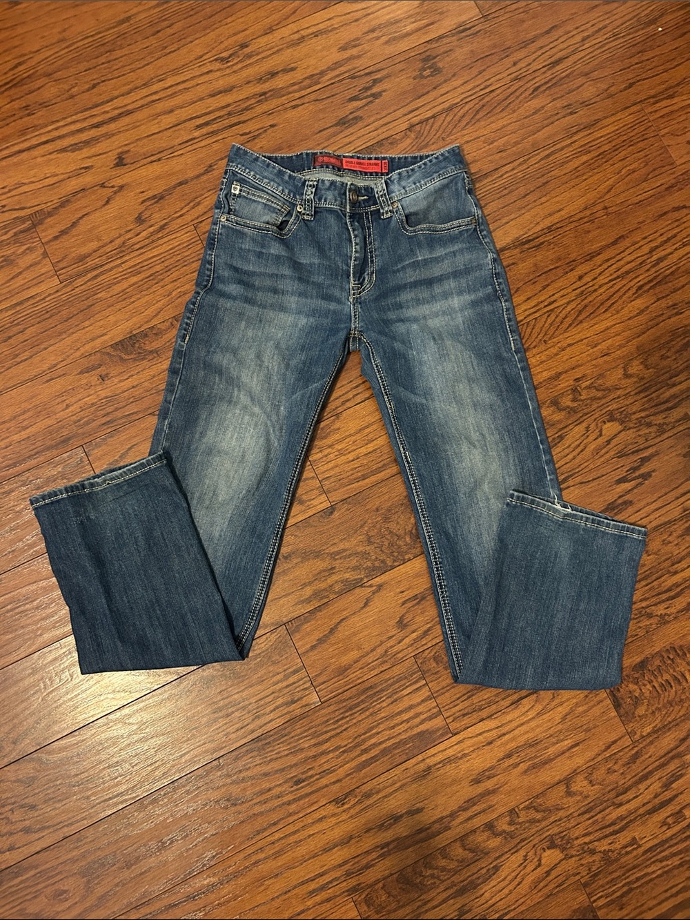 Rock&Roll Straight-Leg Men's Denim Jeans in Washed Blue 30/36